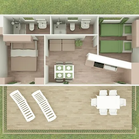 Marine Premium Village Mobile Homes In Camping Lanterna Üdülőpark 4*